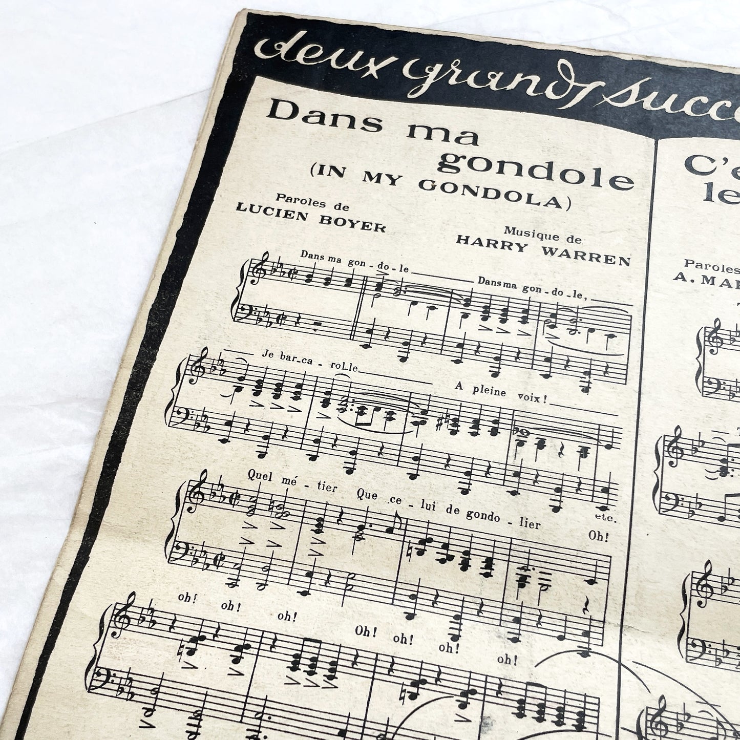 1920s - Vintage French Operetta Sheet Music - Lulu Opérette en 3 Actes - Un P'tit Quelque Chose - Francis Salabert Edition - Mlle Davia