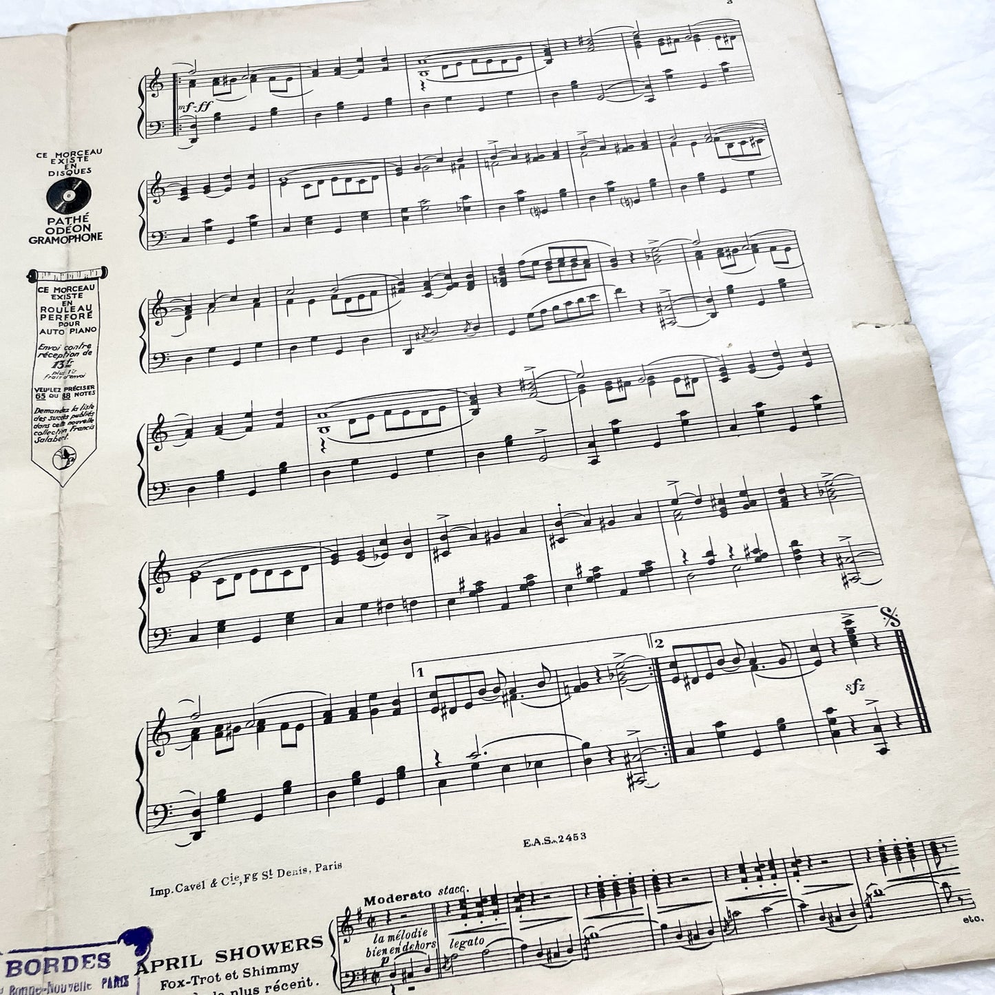 1920s - Vintage French Music Sheet - 'C'est Jeune Et Ça N'sait Pas' - Popular Song Of Casino De Paris