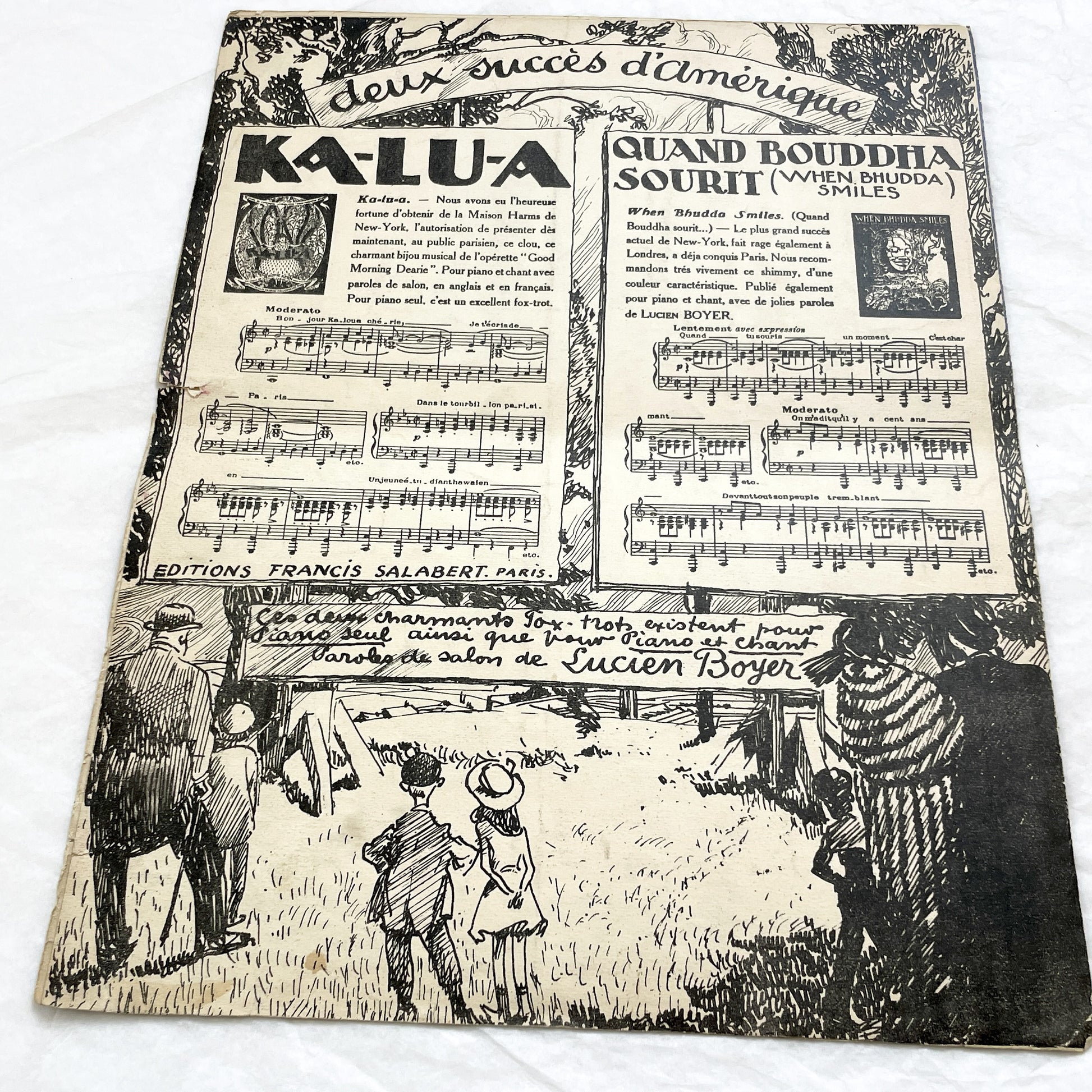 1920s - Vintage French Music Sheet - 'C'est Jeune Et Ça N'sait Pas' - Popular Song Of Casino De Paris