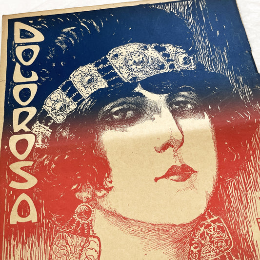 1920s - Vintage French Sheet Music - Dolorosa Fox-Trot - Louis Benech - E. Dumont - Art Deco Era Popular Song - Collectible Piano Score