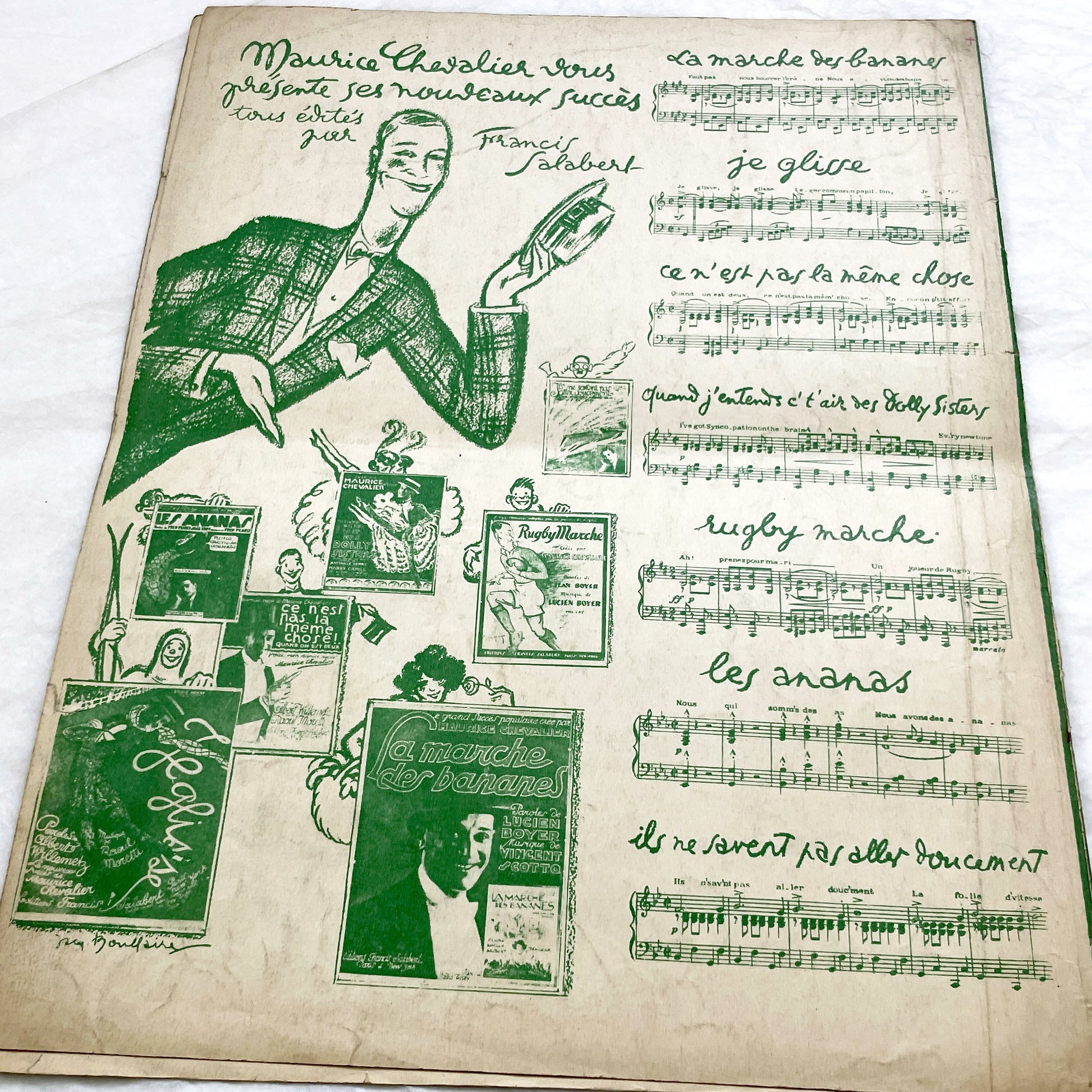 1920s - Vintage Music Sheet - 'Why Did I Kiss That Girl' - 'Pourquoi L'Aje Embrassée ?' - French-American Popular Song - Salabert