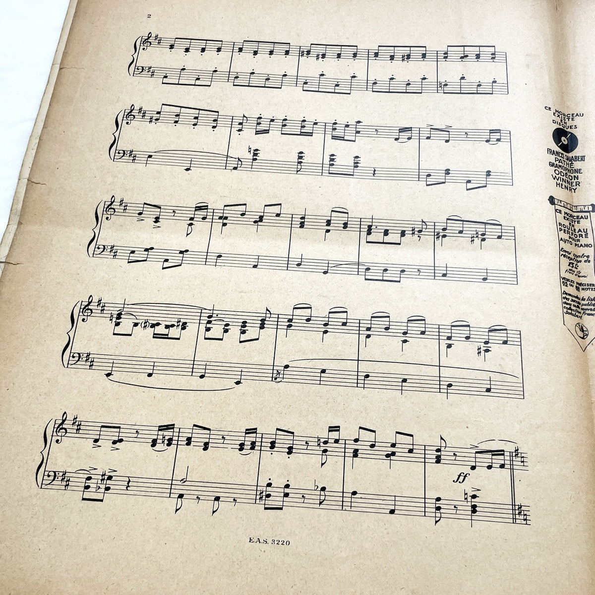 1920s - Vintage Sheet Music - Ah! Madame! Humpa! Humpa! Humpa! One-Step - Maurice Chevalier - Yvonne Vallée - Francis Salabert - French Pop