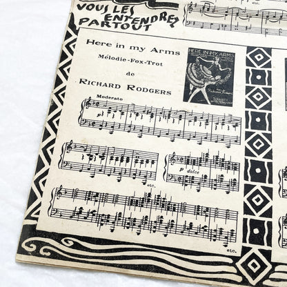 1920s - Vintage French Sheet Music 'Mon Paris' - Lucien Boyer & Vincent Scotto - Paris-Voyeur Revue - Gershwin Fox-Trot Adverts
