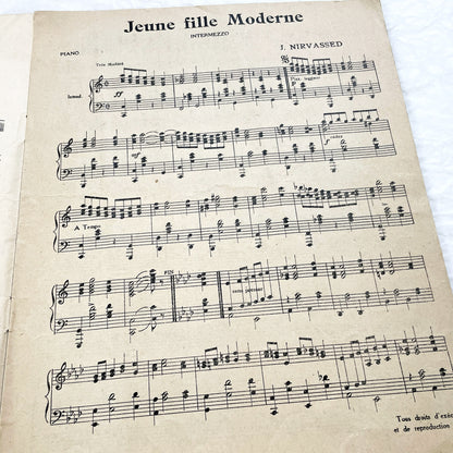 1927 Art Deco Sheet Music Magazine Mon Piano – French Musical Album with 3 Original Piano Pieces