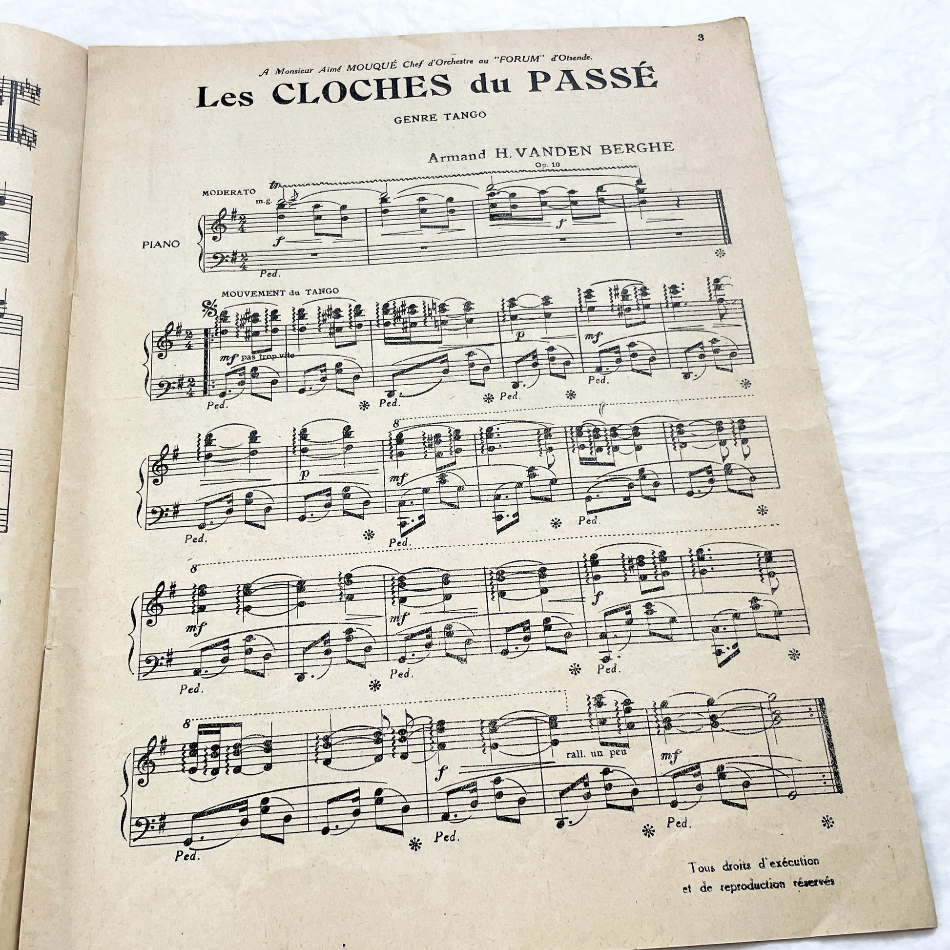 1927 Art Deco Sheet Music Magazine Mon Piano – French Musical Album with 3 Original Piano Pieces