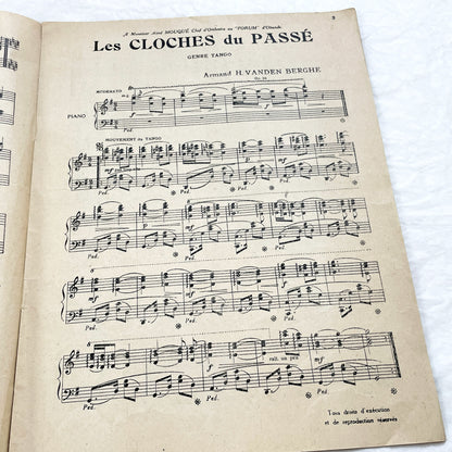 1927 Art Deco Sheet Music Magazine Mon Piano – French Musical Album with 3 Original Piano Pieces