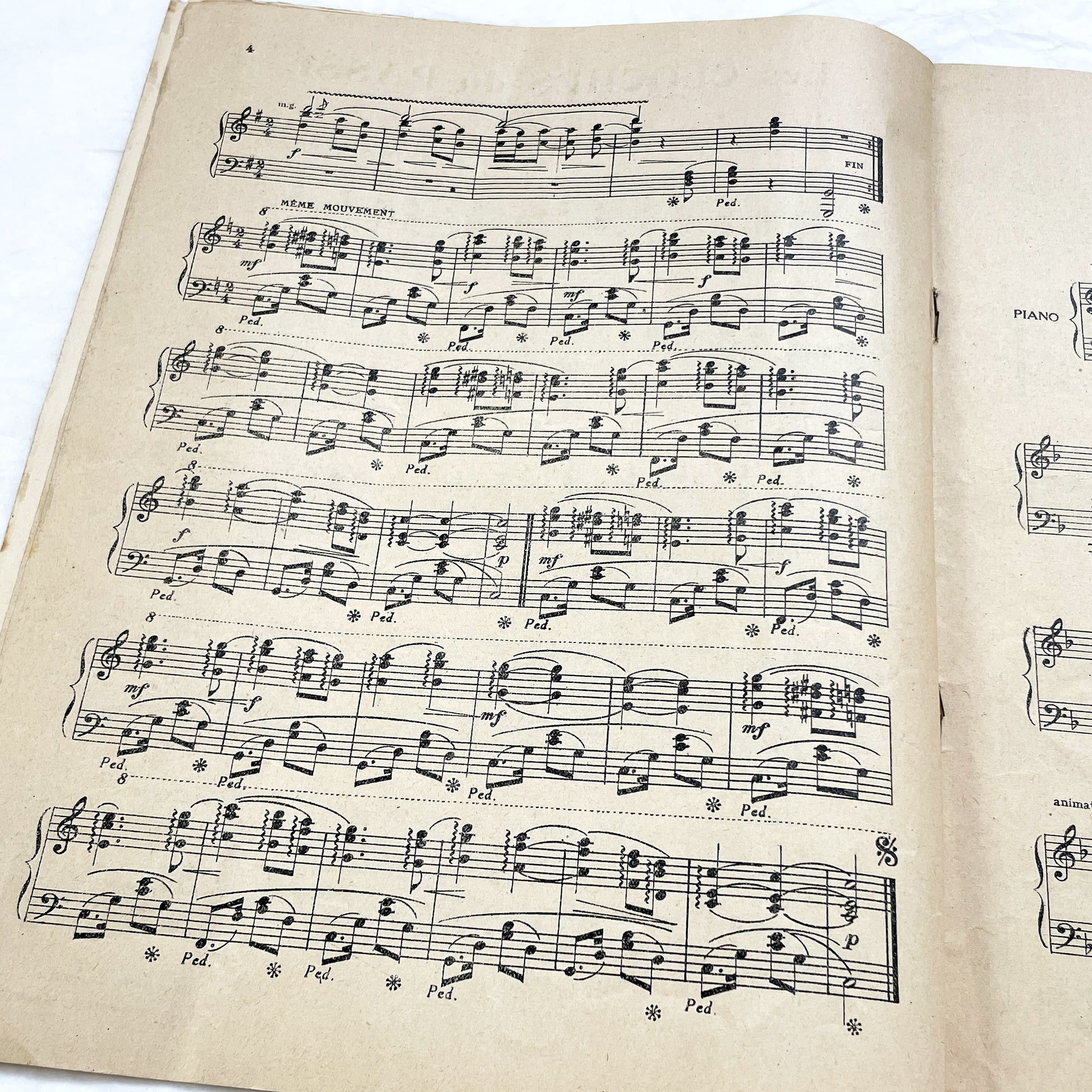 1927 Art Deco Sheet Music Magazine Mon Piano – French Musical Album with 3 Original Piano Pieces