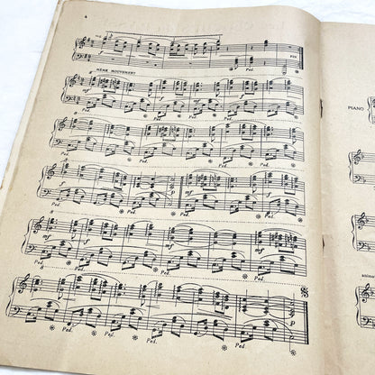 1927 Art Deco Sheet Music Magazine Mon Piano – French Musical Album with 3 Original Piano Pieces