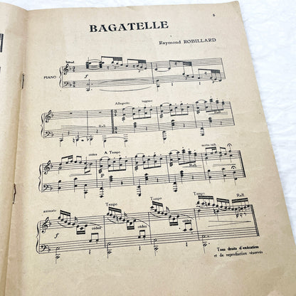 1927 Art Deco Sheet Music Magazine Mon Piano – French Musical Album with 3 Original Piano Pieces