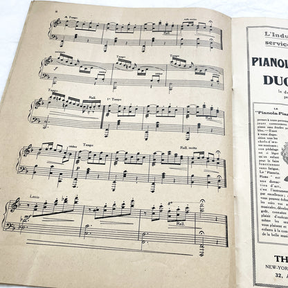 1927 Art Deco Sheet Music Magazine Mon Piano – French Musical Album with 3 Original Piano Pieces