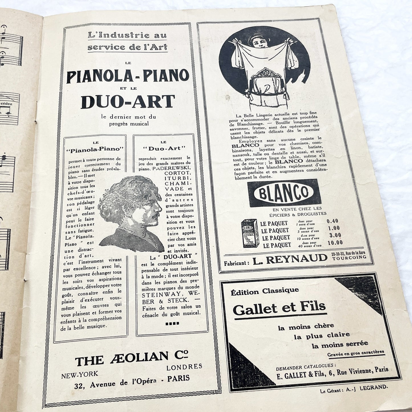 1927 Art Deco Sheet Music Magazine Mon Piano – French Musical Album with 3 Original Piano Pieces
