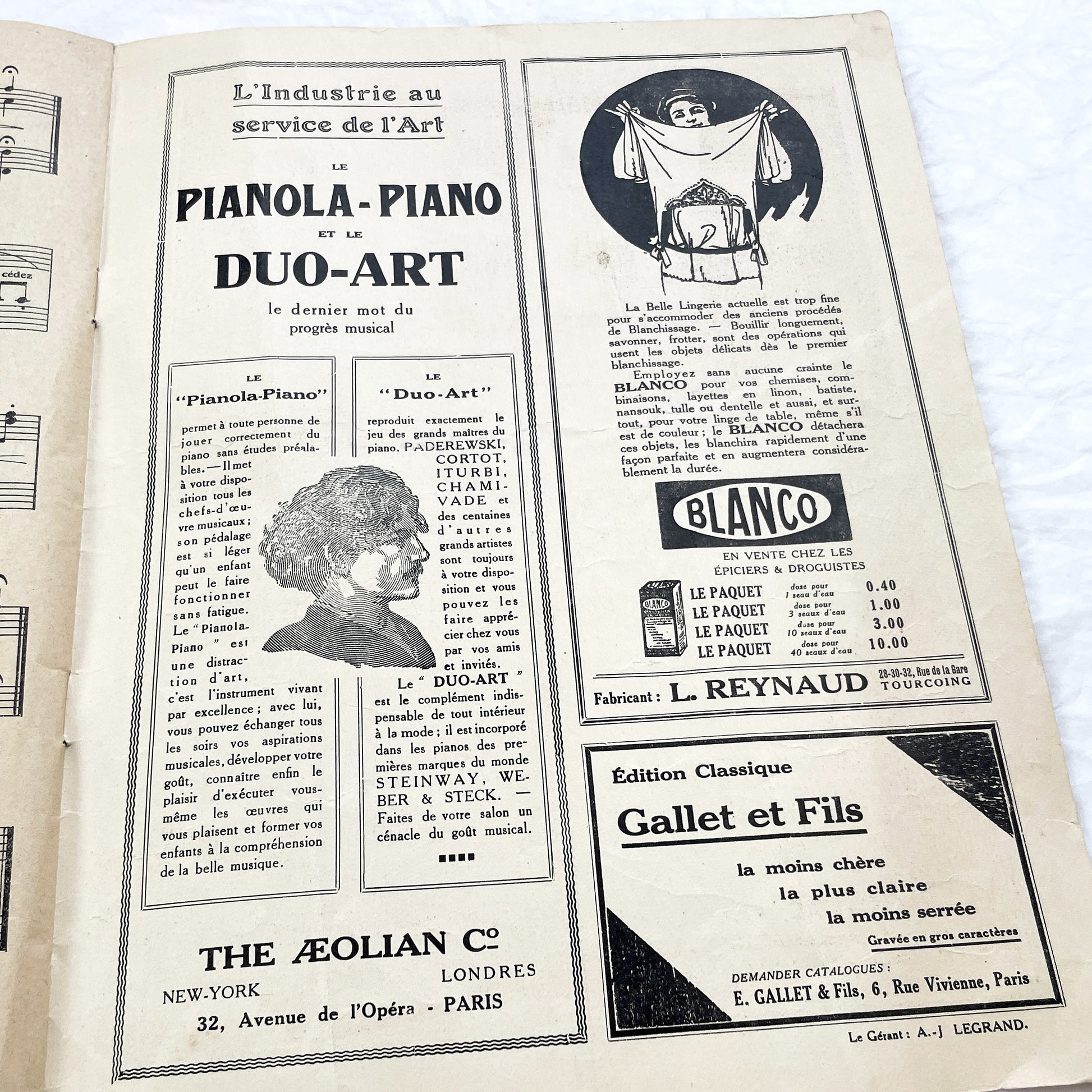 1927 Art Deco Sheet Music Magazine Mon Piano – French Musical Album with 3 Original Piano Pieces
