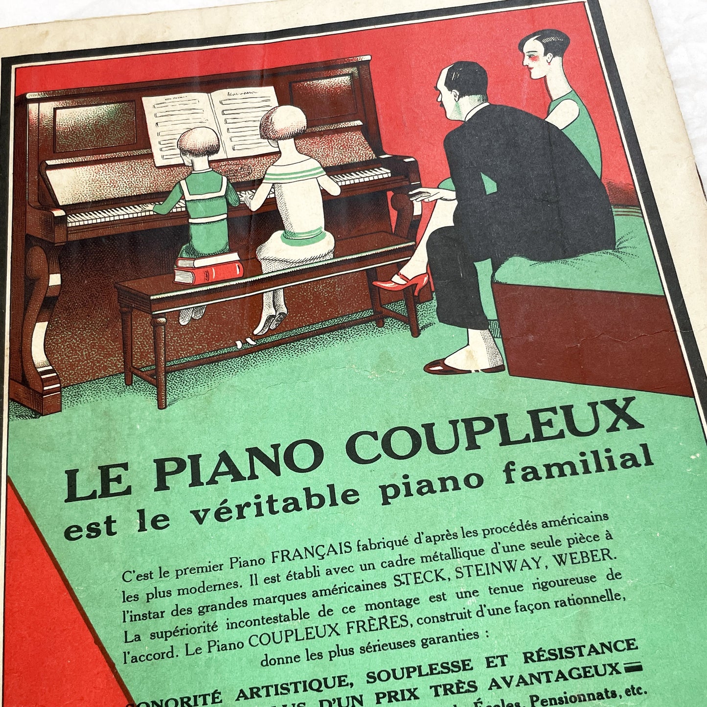 1927 Art Deco Sheet Music Magazine Mon Piano – French Musical Album with 3 Original Piano Pieces