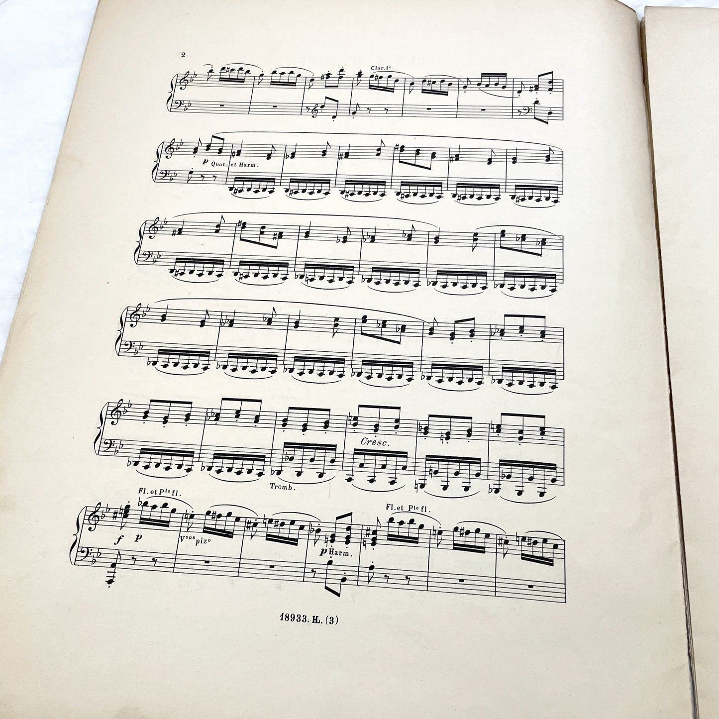 1900s - P. Lacome Clair de Lune Orchestral Suite Piano Transcription - 'Farfadets' Scherzo Music Score - Henry Lemoine Art Nouveau