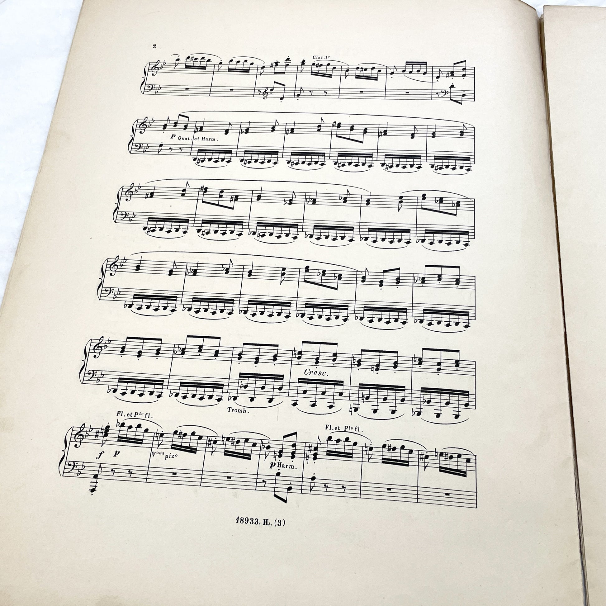 1900s - P. Lacome Clair de Lune Orchestral Suite Piano Transcription - 'Farfadets' Scherzo Music Score - Henry Lemoine Art Nouveau