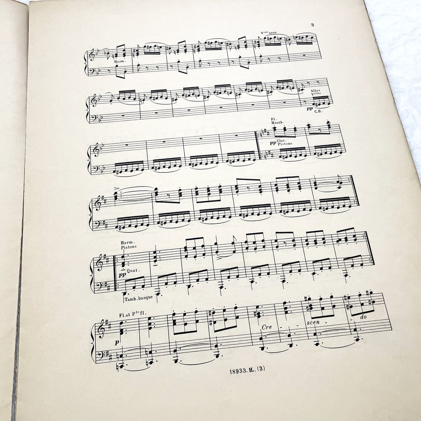 1900s - P. Lacome Clair de Lune Orchestral Suite Piano Transcription - 'Farfadets' Scherzo Music Score - Henry Lemoine Art Nouveau