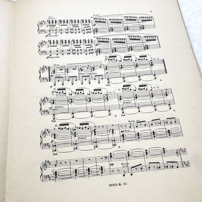 1900s - P. Lacome Clair de Lune Orchestral Suite Piano Transcription - 'Farfadets' Scherzo Music Score - Henry Lemoine Art Nouveau