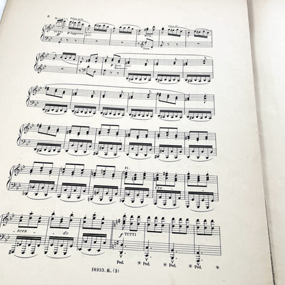1900s - P. Lacome Clair de Lune Orchestral Suite Piano Transcription - 'Farfadets' Scherzo Music Score - Henry Lemoine Art Nouveau