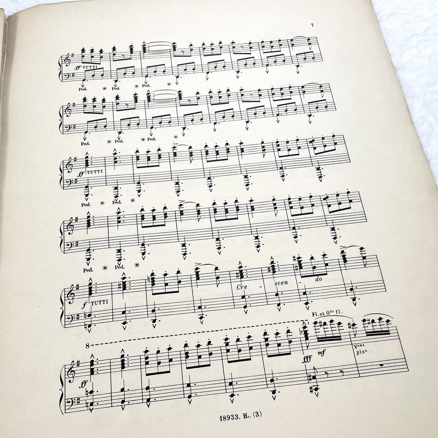 1900s - P. Lacome Clair de Lune Orchestral Suite Piano Transcription - 'Farfadets' Scherzo Music Score - Henry Lemoine Art Nouveau