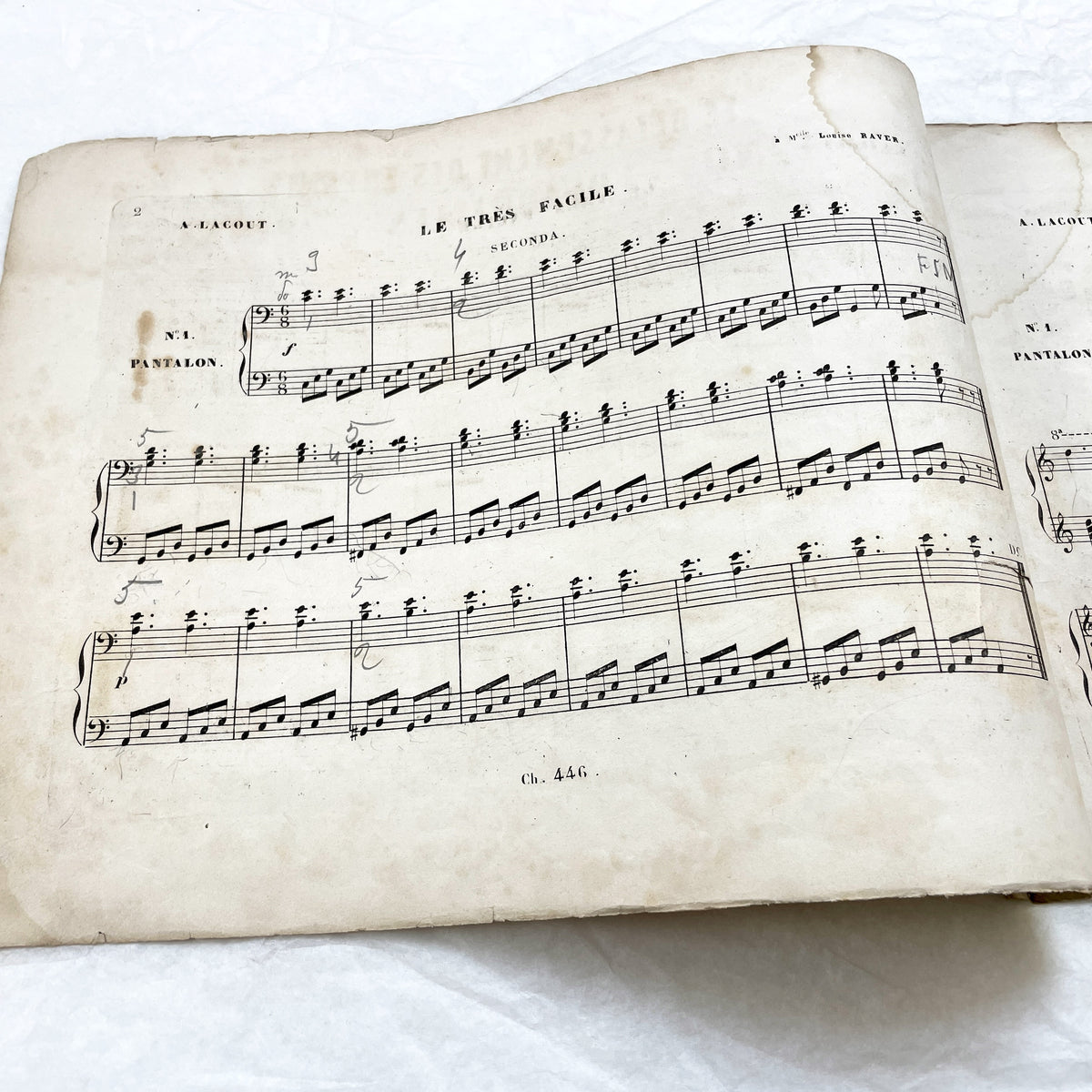 Mid 19th - Children's Piano Sheet Music - Five Quadrilles Collection - Easy Piano Pieces - French Publisher - Antique Musical Score Paris