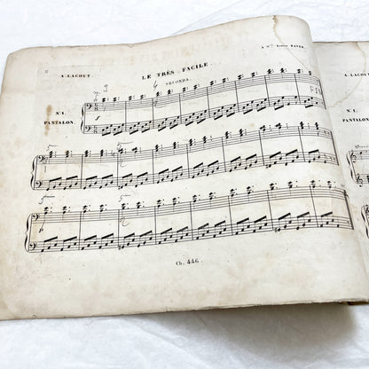 Mid 19th - Children's Piano Sheet Music - Five Quadrilles Collection - Easy Piano Pieces - French Publisher - Antique Musical Score Paris