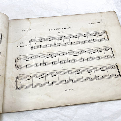 Mid 19th - Children's Piano Sheet Music - Five Quadrilles Collection - Easy Piano Pieces - French Publisher - Antique Musical Score Paris