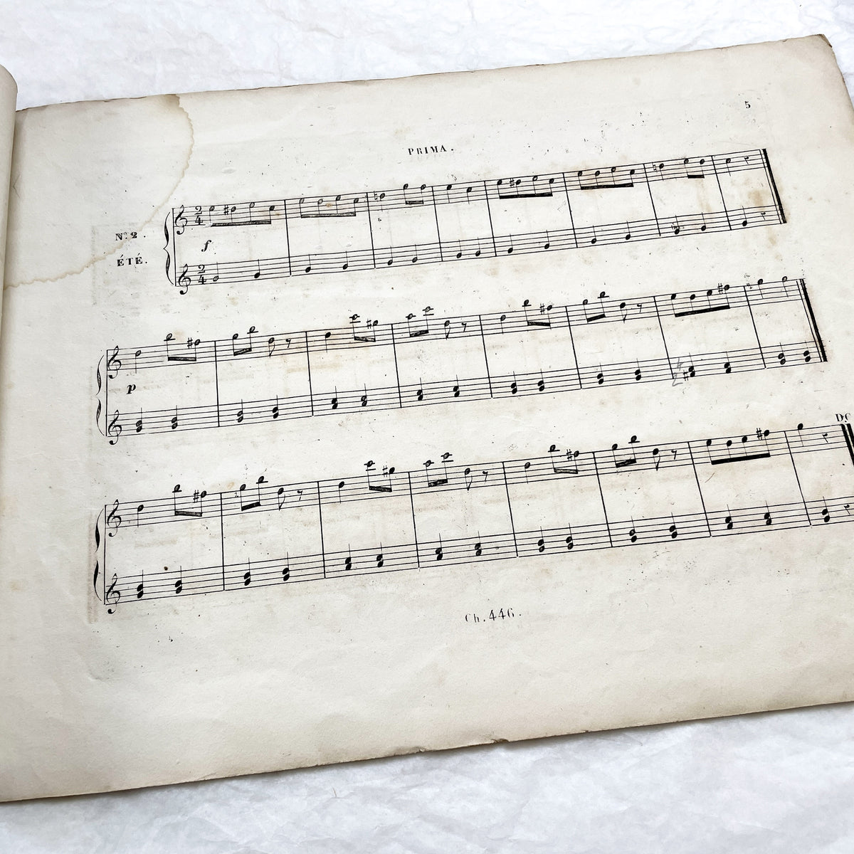 Mid 19th - Children's Piano Sheet Music - Five Quadrilles Collection - Easy Piano Pieces - French Publisher - Antique Musical Score Paris