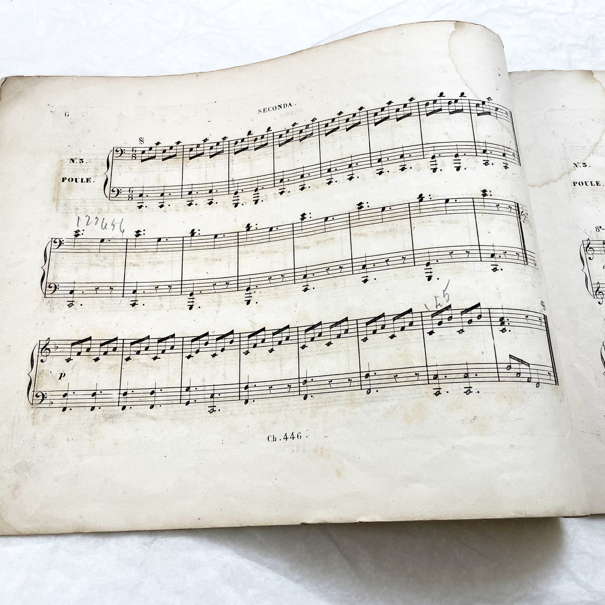 Mid 19th - Children's Piano Sheet Music - Five Quadrilles Collection - Easy Piano Pieces - French Publisher - Antique Musical Score Paris