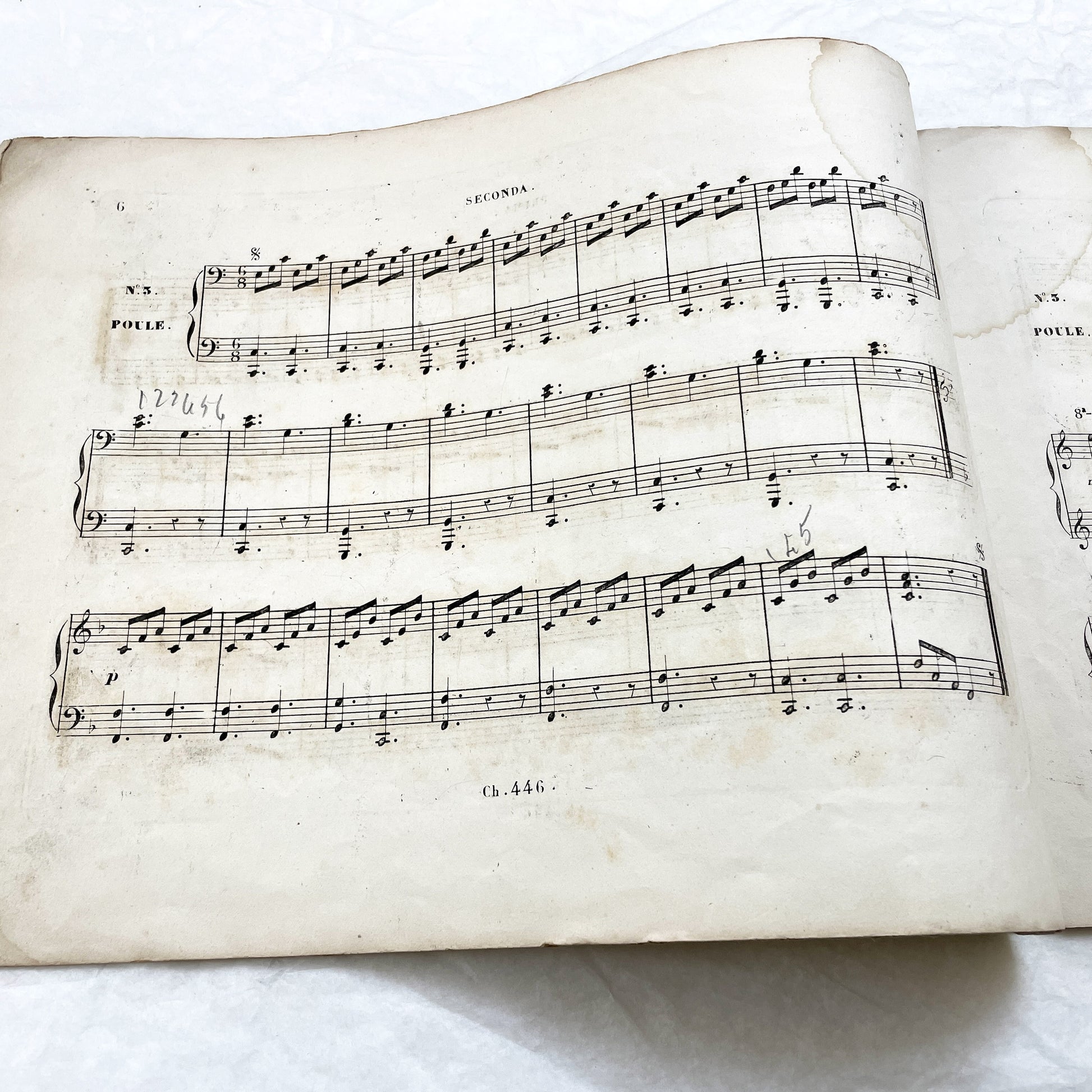 Mid 19th - Children's Piano Sheet Music - Five Quadrilles Collection - Easy Piano Pieces - French Publisher - Antique Musical Score Paris