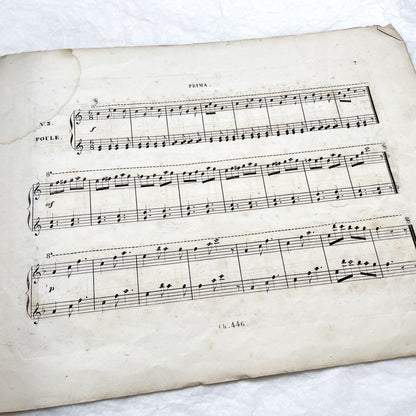 Mid 19th - Children's Piano Sheet Music - Five Quadrilles Collection - Easy Piano Pieces - French Publisher - Antique Musical Score Paris
