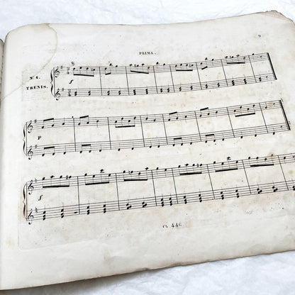 Mid 19th - Children's Piano Sheet Music - Five Quadrilles Collection - Easy Piano Pieces - French Publisher - Antique Musical Score Paris