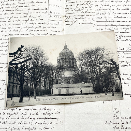 1910s - Historic Paris Val-de-Grâce Postcard - Architectural Landmark - French Vintage Paper Ephemera - Collectible Art Print 
