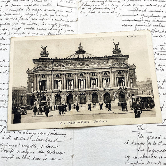 1920s - Vintage Paris Opera Postcard - Palais Garnier French Architecture - Historic European Building Photo - Old Travel Souvenir