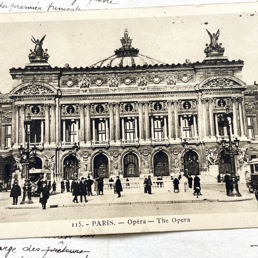 1920s - Vintage Paris Opera Postcard - Palais Garnier French Architecture - Historic European Building Photo - Old Travel Souvenir