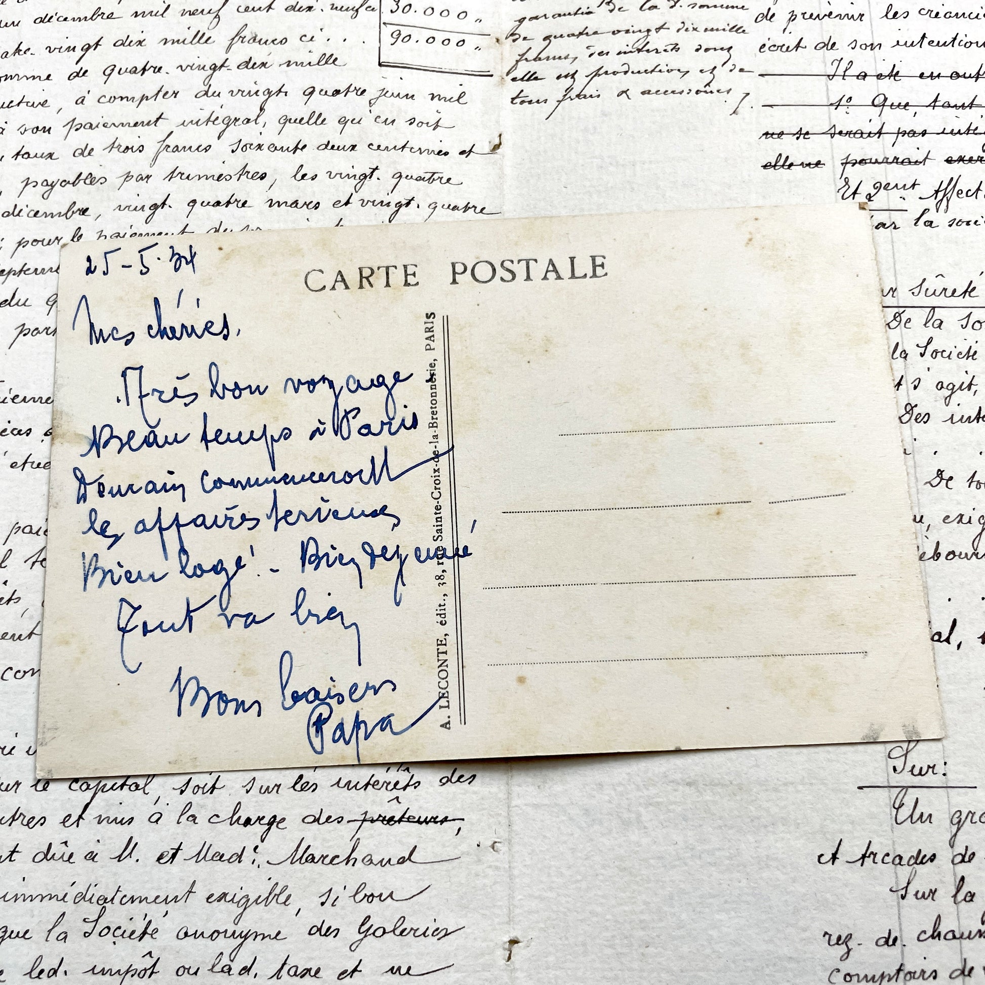 1930s - Vintage Paris Opera House Postcard - Palais Garnier - Metropolitan Station Scene - Parisian Architecture Landmark - Parisian View