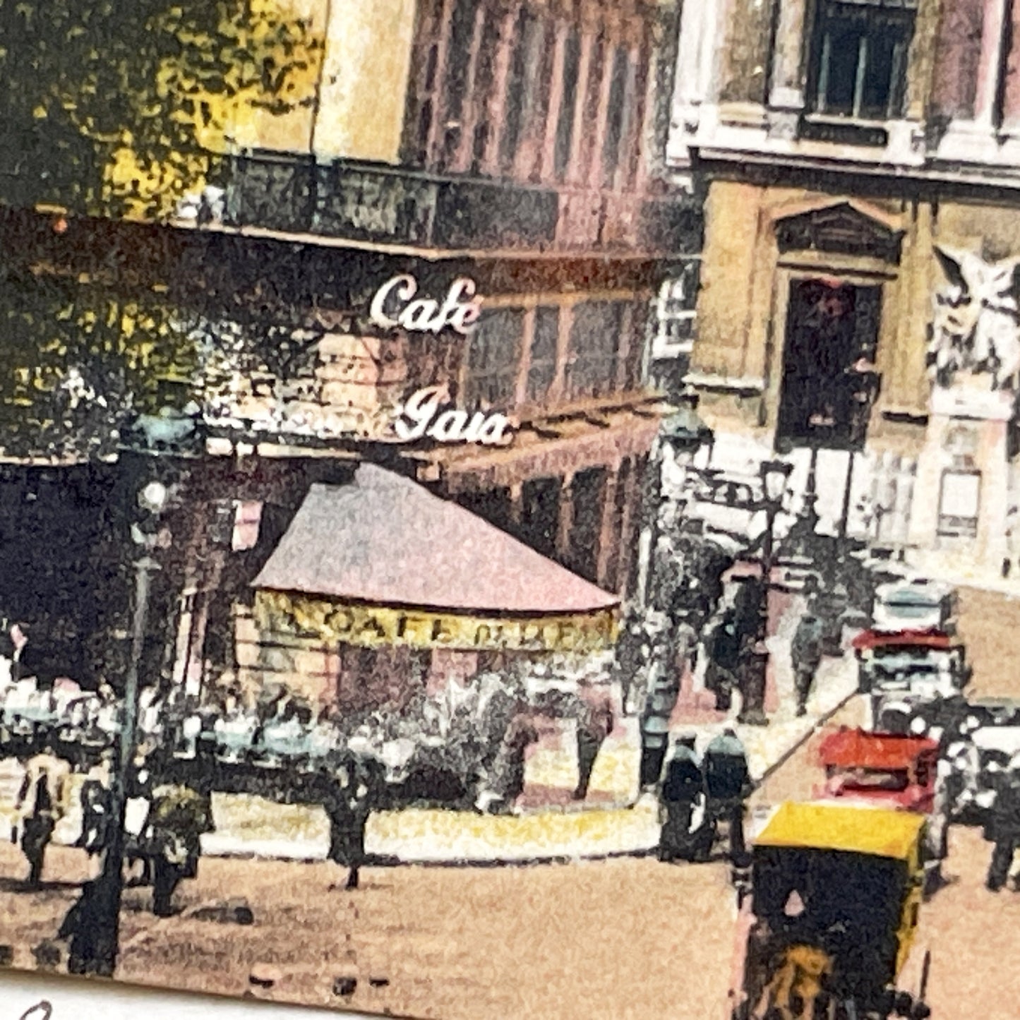 1920s - Vintage Paris Opéra Garnier Postcard - Bustling Edwardian Street Scene - Historic French Architecture - Antique Ephemera Collectible