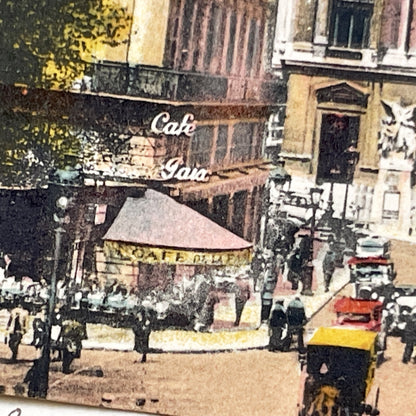 1920s - Vintage Paris Opéra Garnier Postcard - Bustling Edwardian Street Scene - Historic French Architecture - Antique Ephemera Collectible