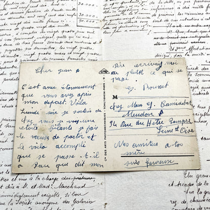 1920s - Vintage Paris Opéra Garnier Postcard - Bustling Edwardian Street Scene - Historic French Architecture - Antique Ephemera Collectible