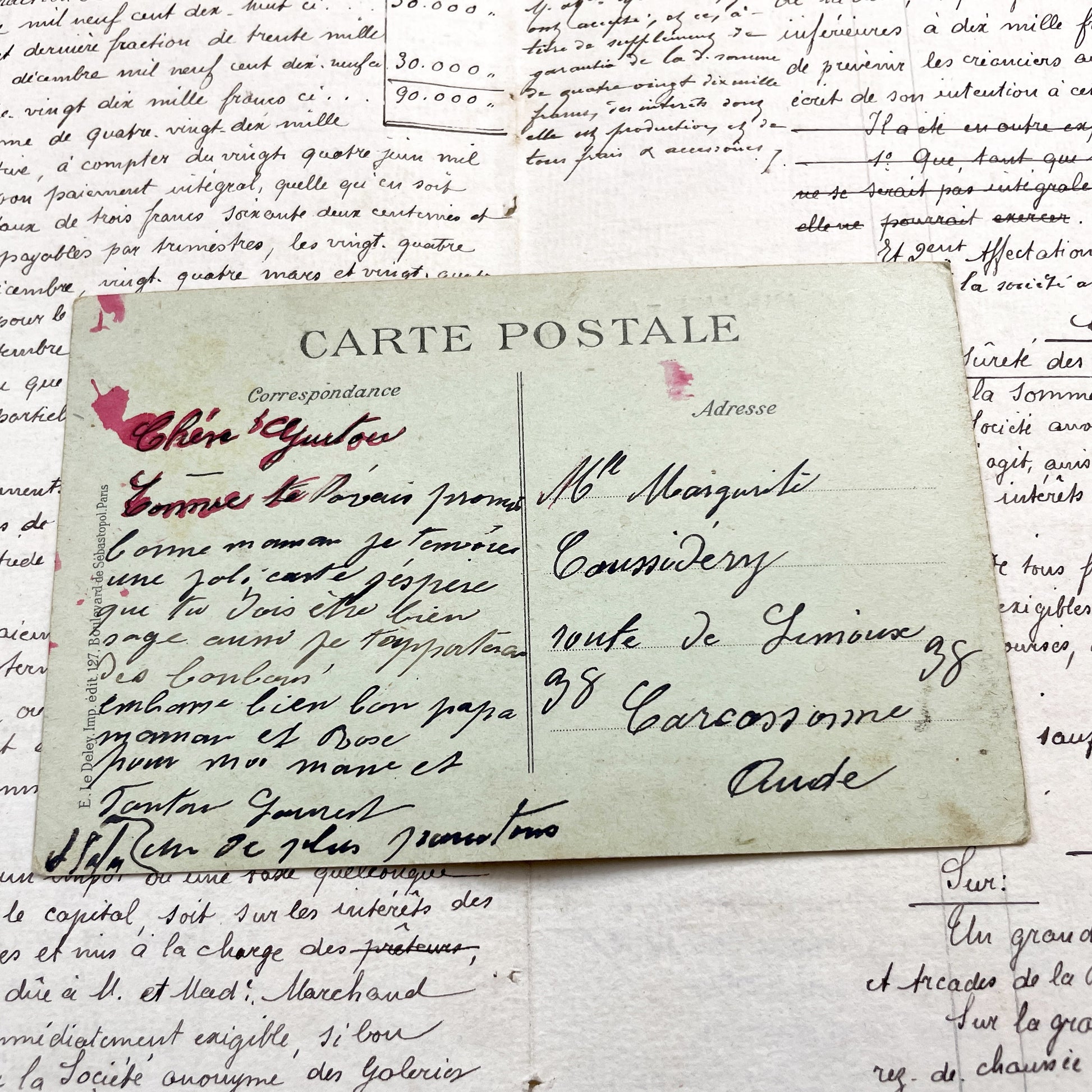 1910s - Paris Arc de Triomphe Postcard - Avenue Du Bois De Boulogne - Vintage French Cityscape Ephemera - Collectible Travel Souvenir