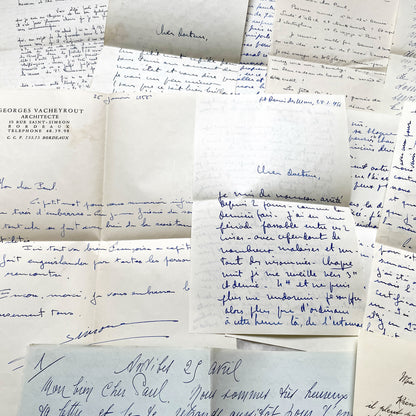 1960s - 10 letters sent to a French doctor during 1960s - Letters with envelopes - The letters he received came from his family, other doctors or chess enthusiasts
