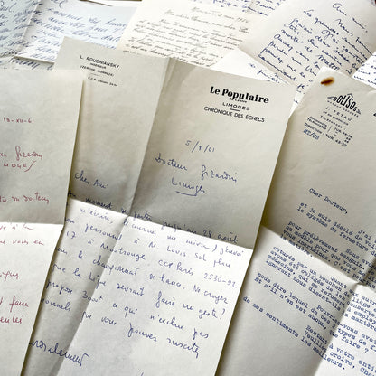1960s - 10 letters sent to a French doctor during 1960s - Letters with envelopes - The letters he received came from his family, other doctors or chess enthusiasts