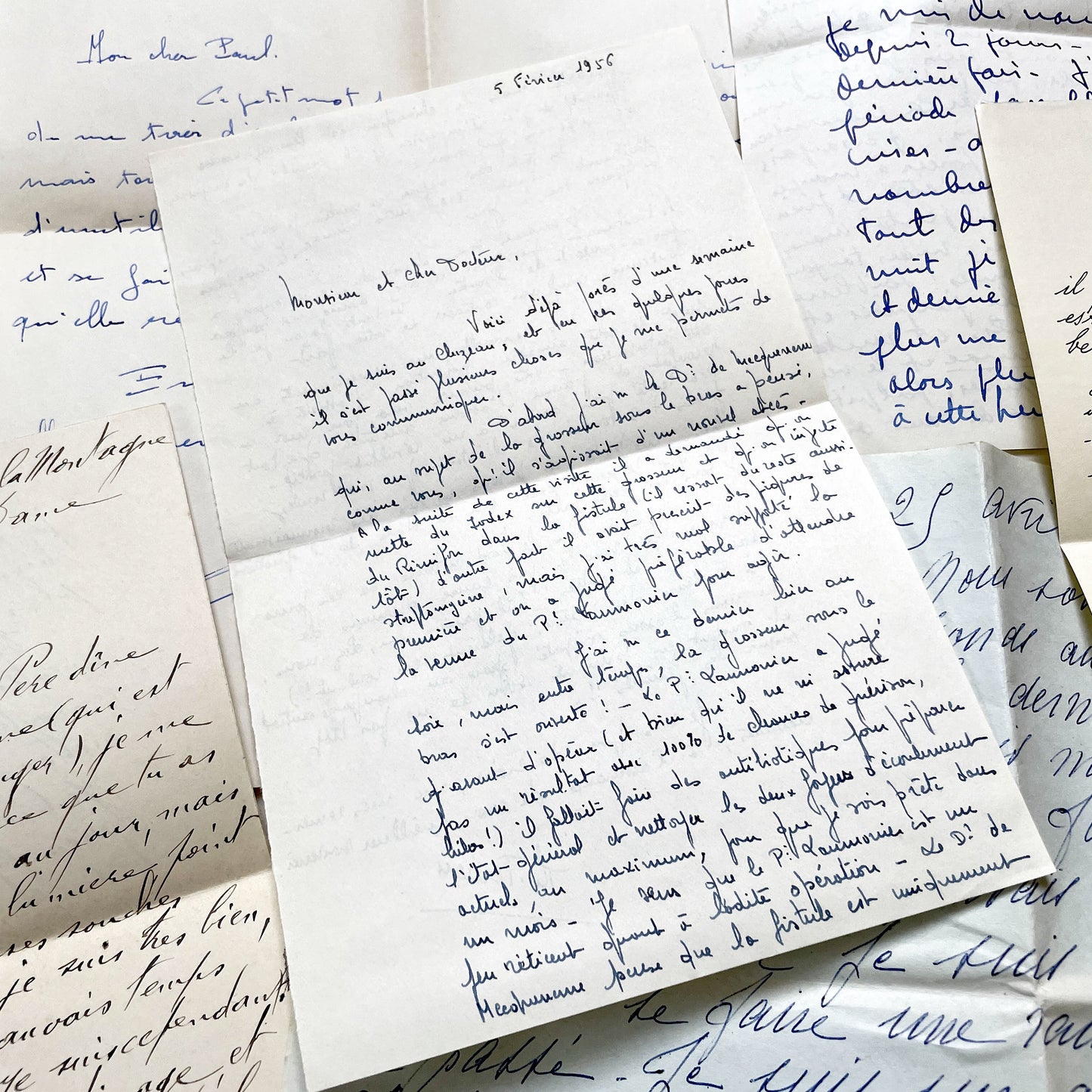 1960s - 10 letters sent to a French doctor during 1960s - Letters with envelopes - The letters he received came from his family, other doctors or chess enthusiasts