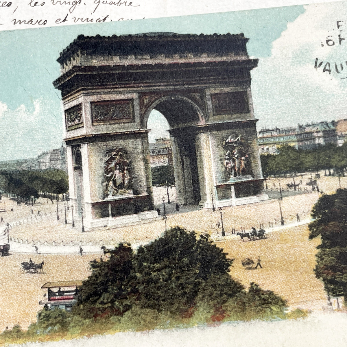 1900s - Vintage Paris Postcard - Arc De Triomphe Landmark - Early 20th Century French Travel Ephemera - Collectible European History