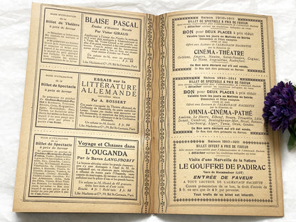 1910s - 42 pages Supplement to the Hachette Almanac – Theatre Ticket Booklet – Paris 1911