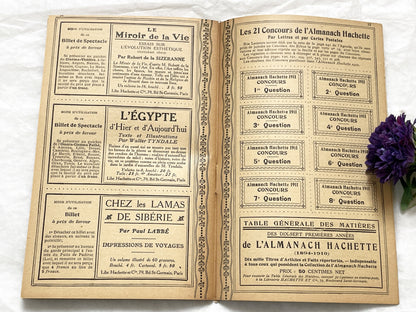 1910s - 42 pages Supplement to the Hachette Almanac – Theatre Ticket Booklet – Paris 1911