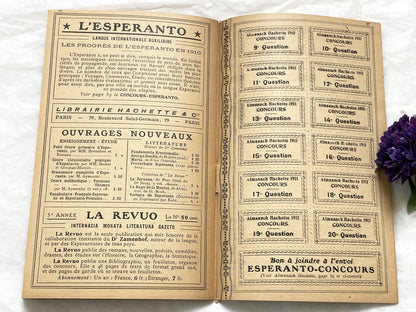 1910s - 42 pages Supplement to the Hachette Almanac – Theatre Ticket Booklet – Paris 1911