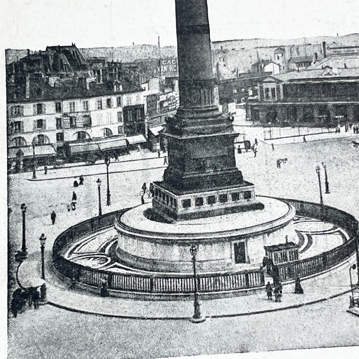 1900s - Paris Bastille Postcard - July Column Monument Photo - Vintage French Landmark Print - Historical Capital Scene