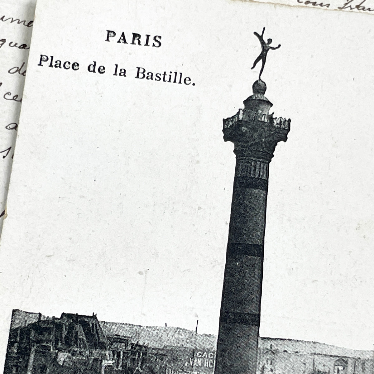 1900s - Paris Bastille Postcard - July Column Monument Photo - Vintage French Landmark Print - Historical Capital Scene