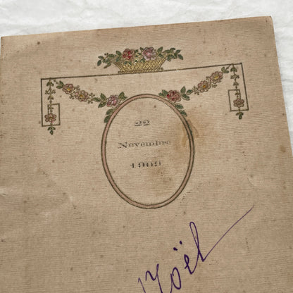 1900s - Exquisite French Menu Card - Elegant 1909 Dinner - Vintage Culinary Experience - Historical Fine Dining Memorabilia