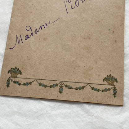 1900s - Exquisite French Menu Card - Elegant 1909 Dinner - Vintage Culinary Experience - Historical Fine Dining Memorabilia